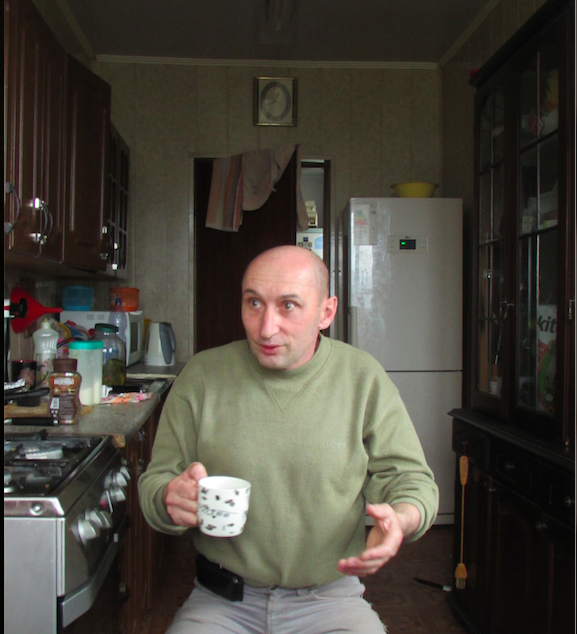 Andrei Konunin in his kitchen