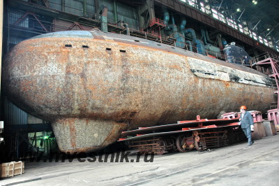 Russia’s fist nuclear submarine, the Leninsky Komsomol. (Photo: Courtesy of Murmansky Vestnik) 