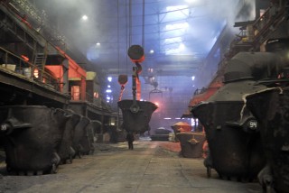 Inside the KMMC’s smelting works. (Photo: Vladimir Voronov)